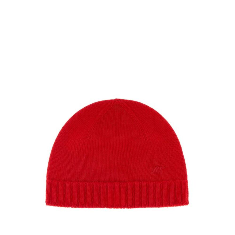 Bottega Veneta Men Red Wool Beanie Hat